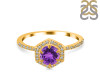 Amethyst & White Topaz Ring AMT-RDR-3146.