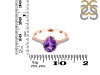 Amethyst & White Topaz Ring AMT-RDR-3148.