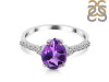 Amethyst & White Topaz Ring AMT-RDR-3148.