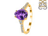 Amethyst & White Topaz Ring AMT-RDR-3148.