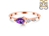 Amethyst  & White Topaz Ring AMT-RDR-3238.