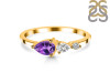 Amethyst  & White Topaz Ring AMT-RDR-3238.