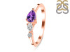 Amethyst  & White Topaz Ring AMT-RDR-3238.