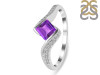 Amethyst & White Topaz Ring AMT-RDR-346.