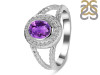 Amethyst & White Topaz Ring AMT-RDR-359.