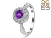 Amethyst & White Topaz Ring AMT-RDR-364.