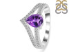 Amethyst & White Topaz Ring AMT-RDR-372.
