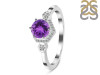Amethyst & White Topaz Ring AMT-RDR-373.