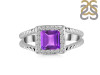 Amethyst & White Topaz Ring AMT-RDR-388.