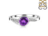 Amethyst & White Topaz Ring AMT-RDR-403.