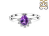 Amethyst & White Topaz Ring AMT-RDR-436.