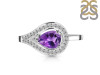 Amethyst & White Topaz Ring AMT-RDR-438.