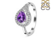 Amethyst & White Topaz Ring AMT-RDR-438.