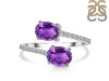 Amethyst & White Topaz Ring AMT-RDR-440.