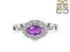 Amethyst & White Topaz Ring AMT-RDR-446.