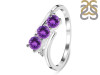 Amethyst & White Topaz Ring AMT-RDR-447.