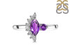 Amethyst & White Topaz Ring AMT-RDR-454.