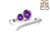 Amethyst & White Topaz Ring AMT-RDR-470.