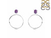 Amethyst  Raw Crystal & White Topaz Earring AMT-RE-59.