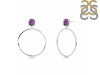 Amethyst  Raw Crystal & White Topaz Earring AMT-RE-59.