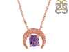 Amethyst Raw Crystal & White Topaz Necklace AMT-RN-67.