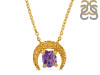 Amethyst Raw Crystal & White Topaz Necklace AMT-RN-67.