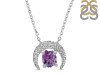 Amethyst Raw Crystal & White Topaz Necklace AMT-RN-67.
