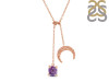Amethyst Raw Crystal & White Topaz Necklace AMT-RN-71.