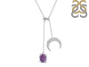Amethyst Raw Crystal & White Topaz Necklace AMT-RN-71.