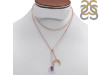 Amethyst Raw Crystal & White Topaz Necklace AMT-RN-71.