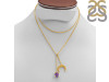 Amethyst Raw Crystal & White Topaz Necklace AMT-RN-71.
