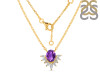 Amethyst & White Topaz Necklace AMT-RN-72.