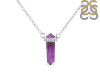 Amethyst & White Topaz Pencil Necklace AMT-RN-84.