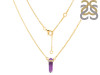 Amethyst & White Topaz Pencil Necklace AMT-RN-84.