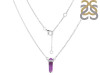 Amethyst & White Topaz Pencil Necklace AMT-RN-84.