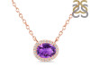 Amethyst & White Topaz Necklace AMT-RN-85.