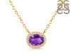Amethyst & White Topaz Necklace AMT-RN-85.