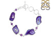 Agate (Purple)/Amethyst Bracelet-BSL APU-11-18