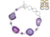 Agate (Purple)/Amethyst Bracelet-BSL APU-11-20