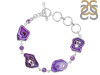 Agate (Purple)/Amethyst Bracelet-BSL APU-11-21
