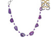Agate (Purple)/Amethyst Necklace-NJ APU-12-17