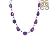 Agate (Purple)/Amethyst Necklace-NJ APU-12-18