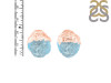 Aquamarine Raw Crystal Stud Earring AQM-RCYE-2