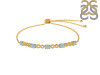 Aquamarine & White Topaz Bracelet With Adjustable Camera Lock AQM-RDB-126.