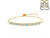 Aquamarine & White Topaz Bracelet With Adjustable Camera Lock AQM-RDB-128.