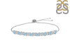 Aquamarine & White Topaz Bracelet With Adjustable Camera Lock AQM-RDB-128.