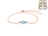 Aquamarine Bracelet With Adjustable Camera Lock AQM-RDB-142.
