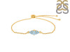 Aquamarine Bracelet With Adjustable Camera Lock AQM-RDB-142.