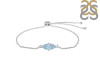 Aquamarine Bracelet With Adjustable Camera Lock AQM-RDB-142.