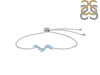 Aquamarine & White Topaz Bracelet With Adjustable Camera Lock AQM-RDB-143.